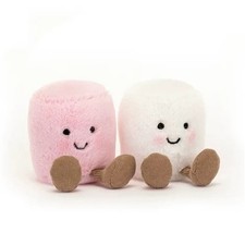Jellycat Amuseables Pink & White Marshmallows - Birthday Gift New w/Tag