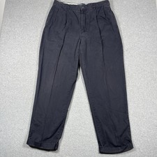 Vintage Polo Ralph Lauren Pants Mens 38x32 Fit 36x32 Blue Hammond Double Pleat