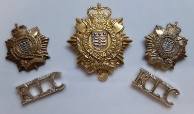 RLC Insignia Set British Army Collar Dogs Titles & Hat Badge Logistics ...
