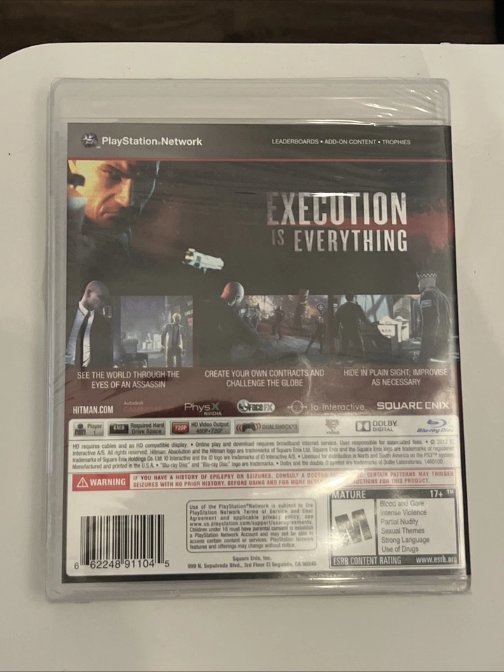 NEW SEALED Hitman: Absolution Sony Playstation 3 PS3 2012 CIB Video Game - Image 2 of 2