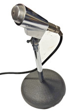 Vintage American D-10 Microphone Nice shape w/ stand and cable, Look 