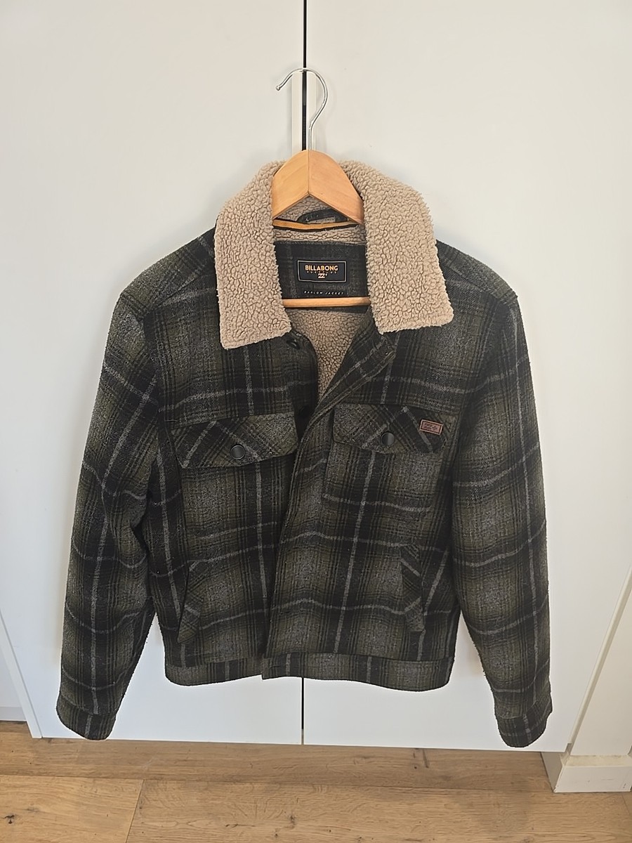 Vintage Mens Billabong Plaid Fleece Barlow Jacket Pre Owned