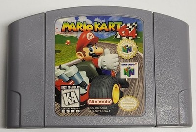 Mario Kart N64 Authentic Game Cartridge Cleaned and Tested, Nice Condition!