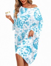 Plus Size Women  s Pajama Dress Shirt Nightgown Sleepwear S-5XL with Pocket