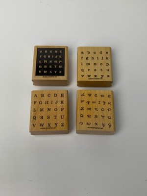 Stampin' Up! ''Alphabits'' Wood Mount Stamp Set Alphabet Letters 2005