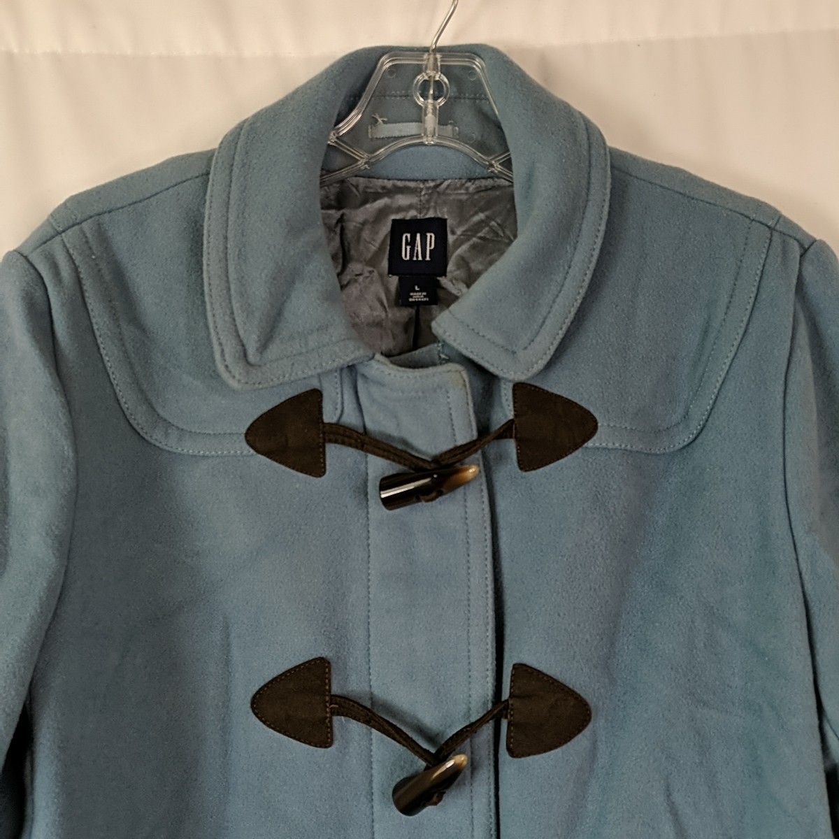 Gap Blue Wool Peacoat Frog Toggle Jacket Women Si… - image 3