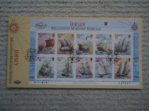 2000 JERSEY MARITIME HERITAGE MINISHEET The Stamp Show First Day Cover SG MS946a