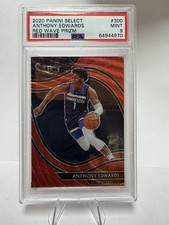 🔥2020-21 Panini Select Courtside Anthony Edwards Red Wave Prizm PSA 9 Rookie🔥