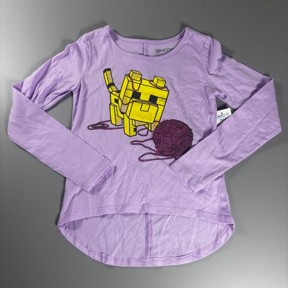 Camisa Minecraft Cat Yarn Niñas Manga Larga Púrpura XS (4/5) Mojang Jinx 2016 Foto 2 de 4
