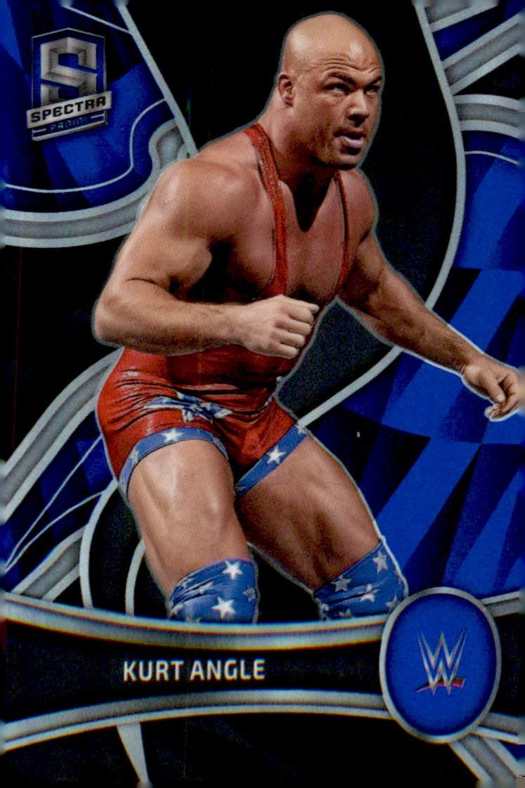 2022 Panini Schronichles Spectra Wwe Blue Prizm Kurt Angle #385 /99