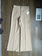A New Day High Rise Retro Fit Flare Tan Dress Pants Size 8
