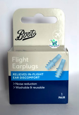 Boots Flight Earplugs Relieves In-Flight Ear Discomfort Noise Reduction Reusable