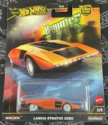 Hot Wheels Premium Car Culture - Lancia Stratos Zero - Hammer Drops Real Riders