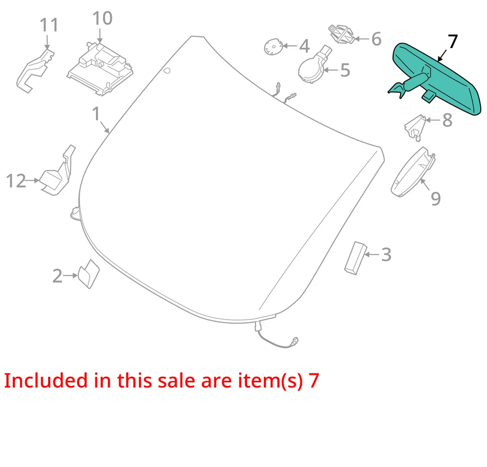 Espejo retrovisor manual atenuado negro OE 6u5z17700b ver fotos para Ford Focus 2012-2018 Foto 4 de 4