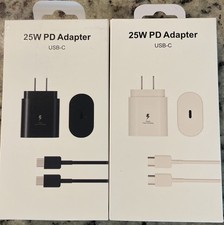 25w PD Adaper Type USB-C Fast Wall Charger Cable For Samsung, Android and Apple