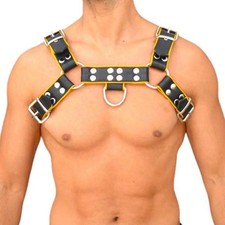 Men's Real Leather Harness, Premium Leather Harness, Handcrafted Fetish Bulldog