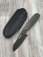 Bradford Guardian 3.5S Cru-Wear - 3D Micarta - Flat grind - Black DLC