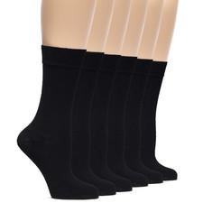Womens Crew Bamboo Dress Socks, Business Trouser Casual, 6 Pairs, by Hugh Ugoli