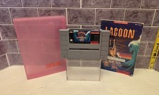 Nintendo SNES Lagoon Game & Manual Auth *Tested & Working*