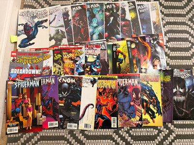Marvel Comics Spider-Man & Venom Mixed Comic Book Lot, Color Superheroes.