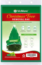 Vicmore Christmas Tree Disposal & Removal Bag (9X6 Ft) – Heavy-Duty, Tear-Resist