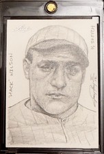 Hack Wilson: 2012 Leaf Best of Baseball 1/1 Sketch Card; 191 RBIs in 1930 