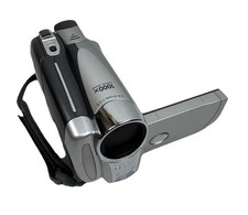 Canon DC220 Mini DVD Camcorder Silver /Gray Tested Working No Charging Cord