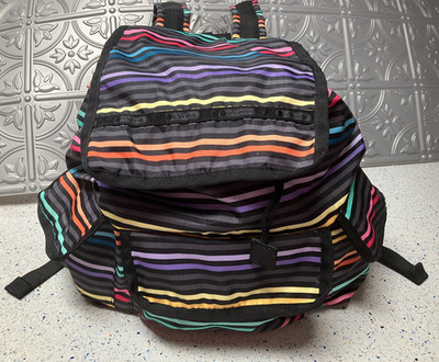 LeSportsac Voyager Backpack  Excellent cond. great striped pattern
