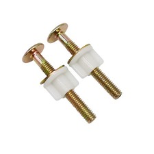 2 Pack Toilet Seat Screws Heavy Duty Hinge Bolts Screws with Plastic Nuts and...