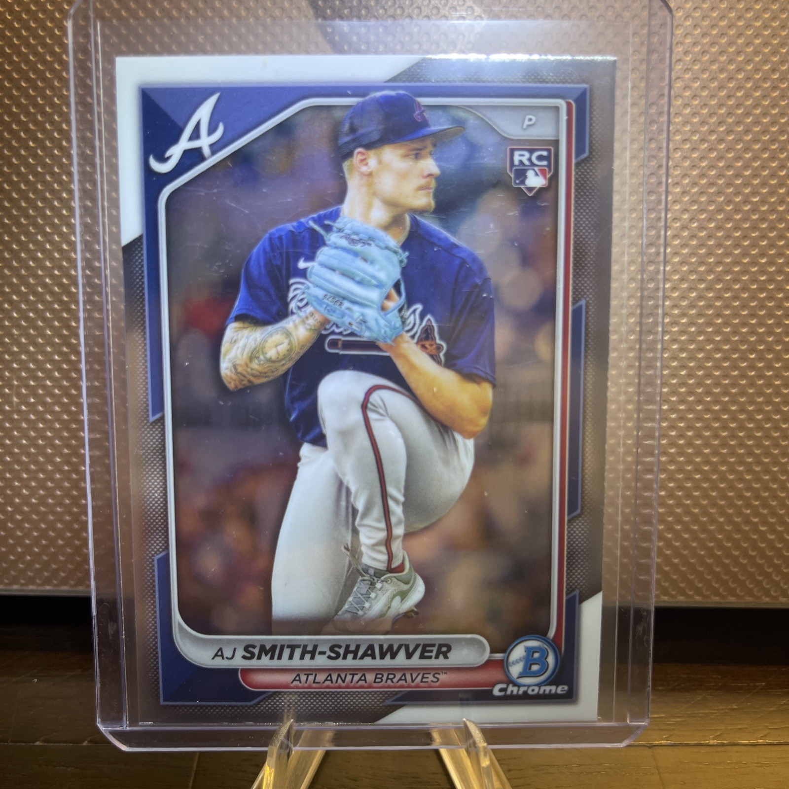 AJ Smith-Shawver 2024 Bowman Chrome Baseball Rookie Card #22 Atlanta Braves