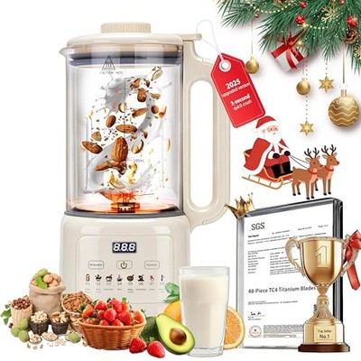 New Flagship Nut Milk Maker 50.73oz|10-in-1 Automatic Soy Milk off-white