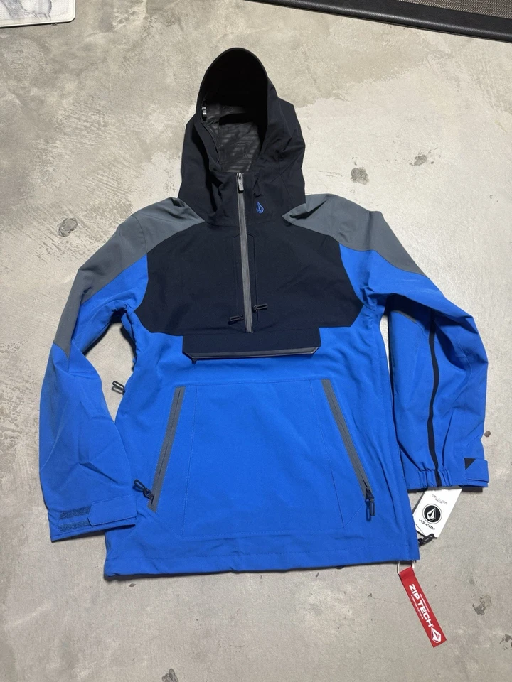 Volcom Brighton Pullover Mens Size S Snowboarding Jacket 15K WP Electric Blue - Image 3 of 4