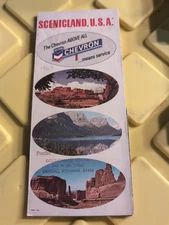 1967 CHEVRON OIL Western Division Road Map ROCKY MOUNTAIN STATES + TEXAS Dakotas