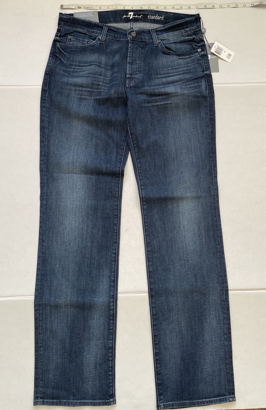 7 For All Mankind The Straight Fit Jeans. Size 34/34.5