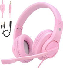 Kids Headphones, Over-Ear Girls Boys Gaming Headphones with Microphone and Volum
