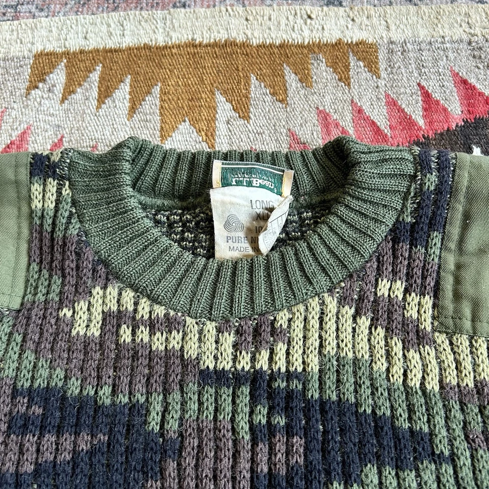 Suéter de lana LL Bean Commando vintage años 70 80 talla M/L - camuflaje Foto 4 de 4