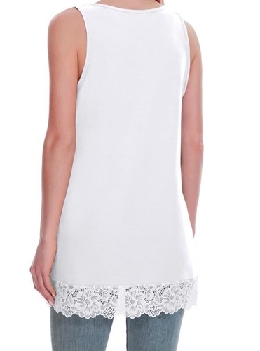 TAIPOVE Lace Camisole Tops for Women for Under Clothes Cotton Long Tank Sz Large - Picture 2 of 10