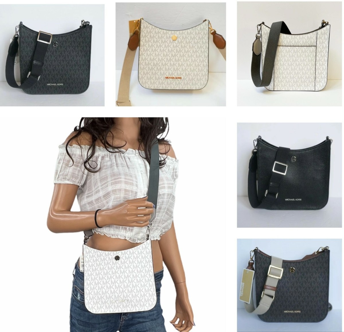 MICHAEL KORS BRILEY SMALL MESSENGER CROSSBODY BAG HANDBAG | eBay