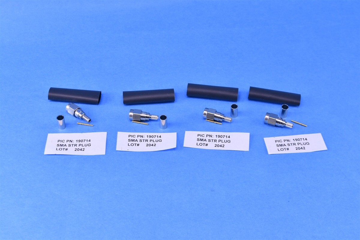 4) Pic Wire SMA Connector Part #190714 for V73263 75Ohm
