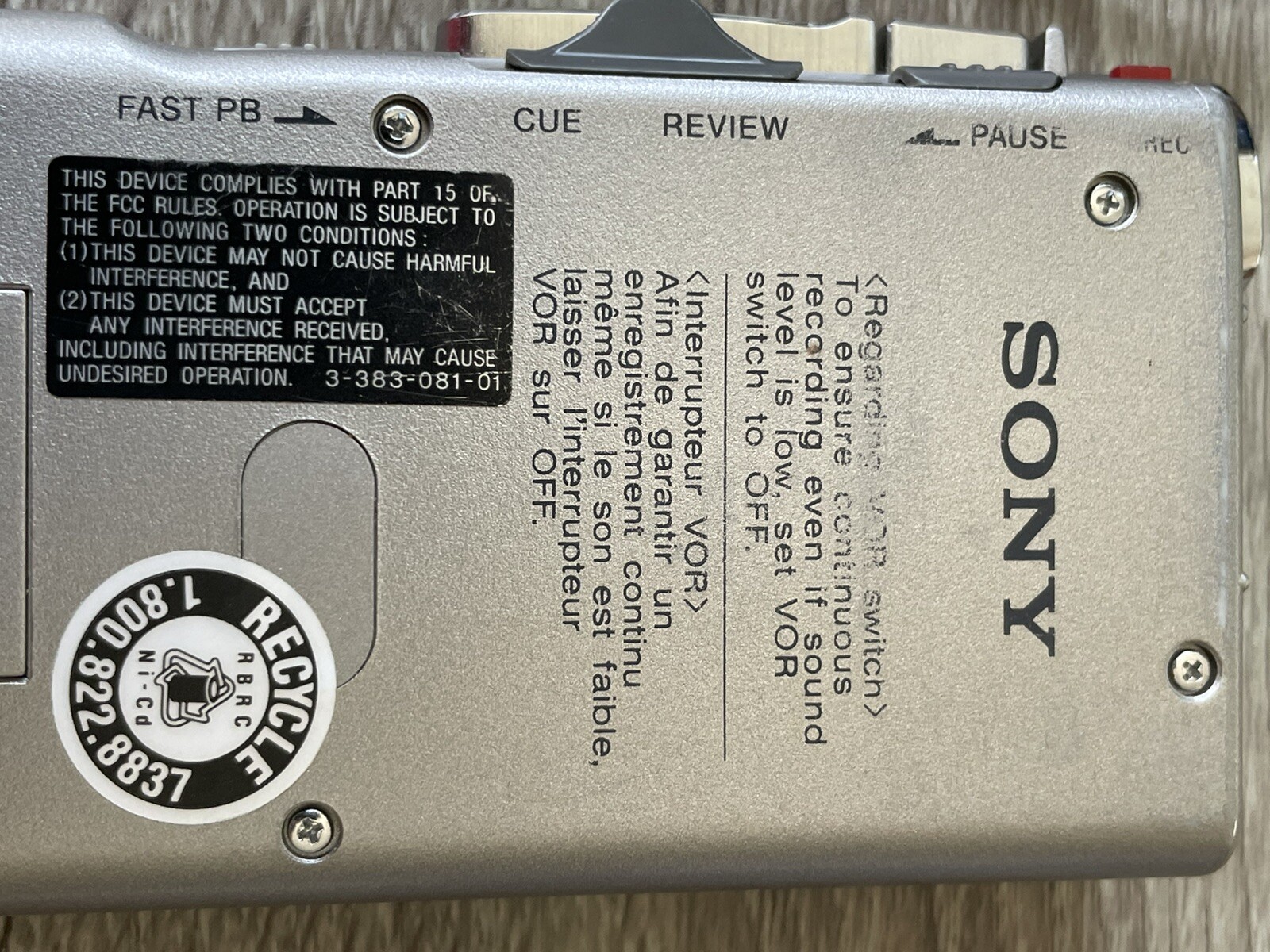 🔥 Vintage • Sony M635VK • Clear Voice Microcassette • For Parts Or