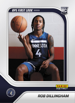 2024-25 Panini Instant Rob Dillingham RPS FIRST LOOK Timberwolves #RPS-8 RC  