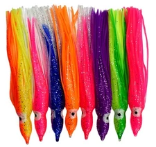 30pc 6in Soft Squid Skirt Fishing Lure Octopus Fish Lure Trolling Bait Hoochies