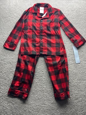Wondershop Boy's Buffalo Plaid Fleece Pajama Set Youth Size