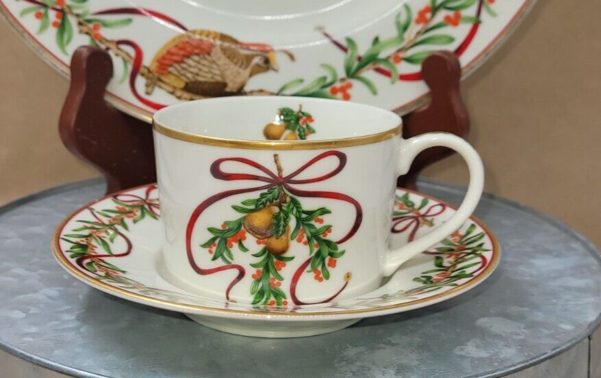 Queensberry 3 Pc Place Setting China Royal Gallery w/Partridge & Pears