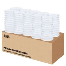 Sterile Petri Dishes with Lid 90×15mm, 500 Pack Plastic Culture Dishes for Lab