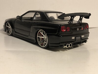 JADA BTK 2002 NISSAN SKYLINE GT R R34 BLACK 1:24 DIECAST
