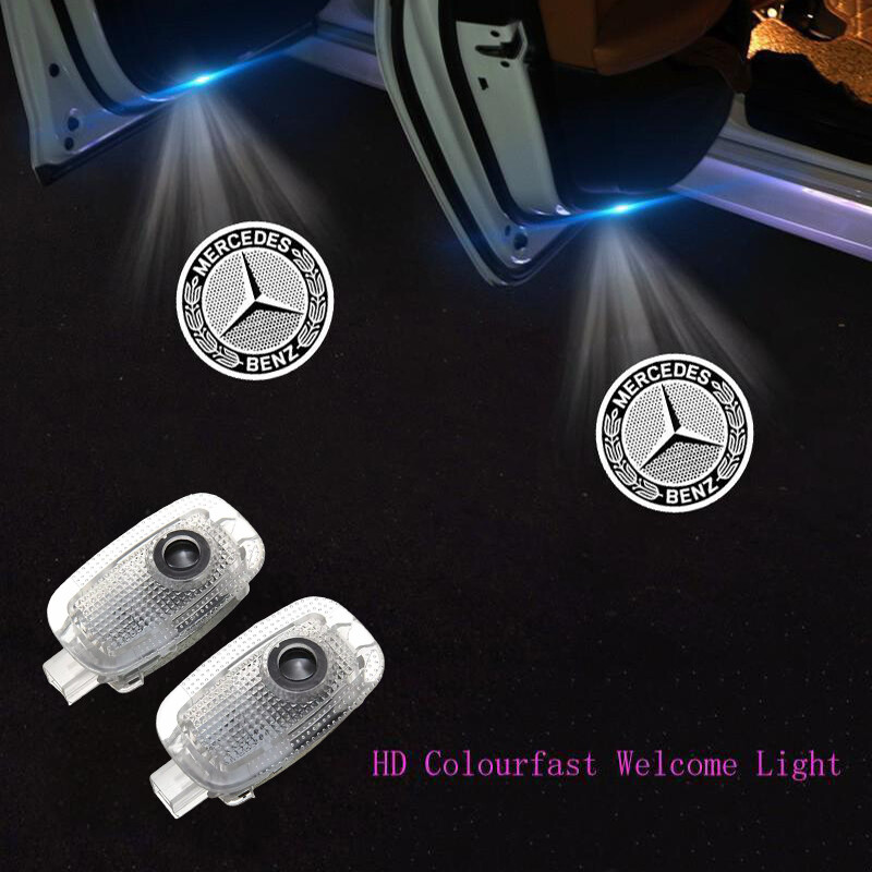 2Pcs Car Door Courtesy Projector Ghost Laser Lights For Benz S W221 2008-2013