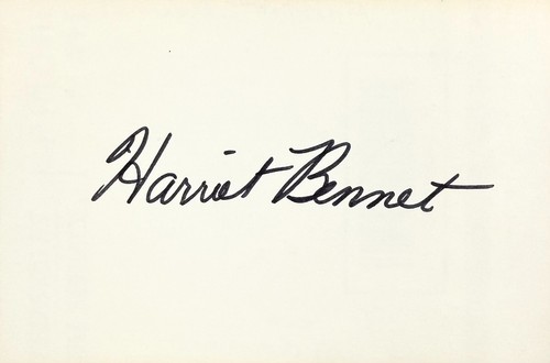 HARRIET BENNET Signed Autographed 4x6 INDEX CARD Rollin' Plains ZIEGFELD GIRL - 第 1/6 張圖片