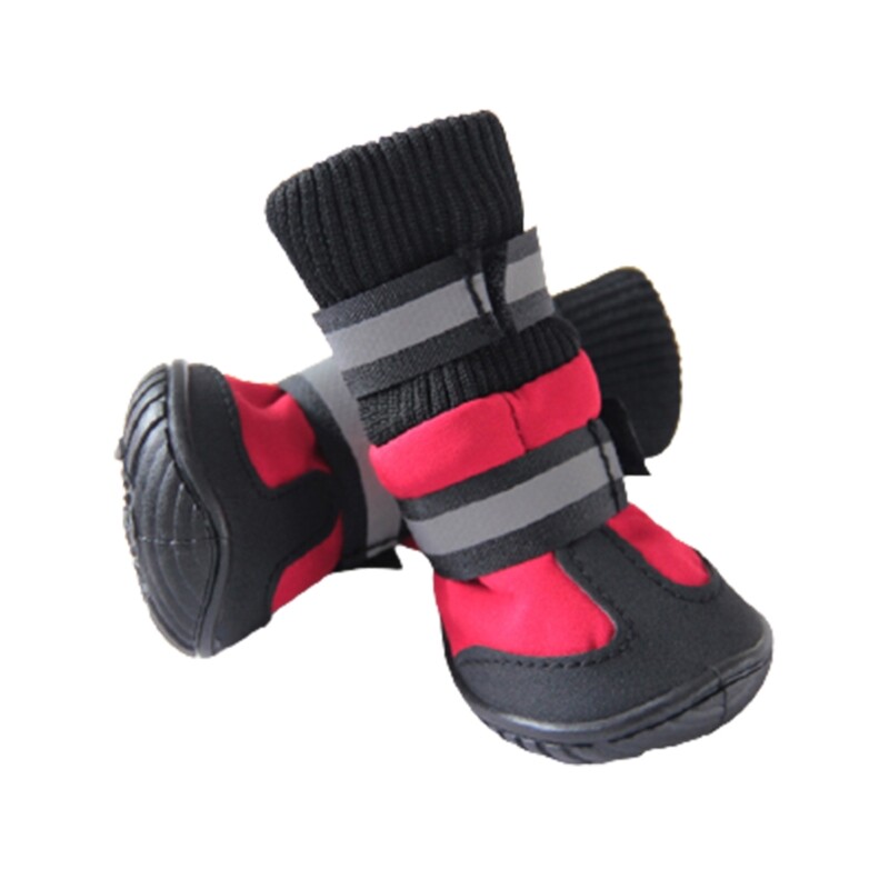 2 Pcs Dog Rain Snow Boots Waterproof Dogs Shoes Booties with Reflective