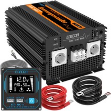 EDECOA Onda Sinusoidale Pura Inverter 12V 220V 3500W Convertitore ET-RC